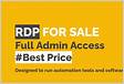 BUY RDP WITH FULL ADMIN ACCESS